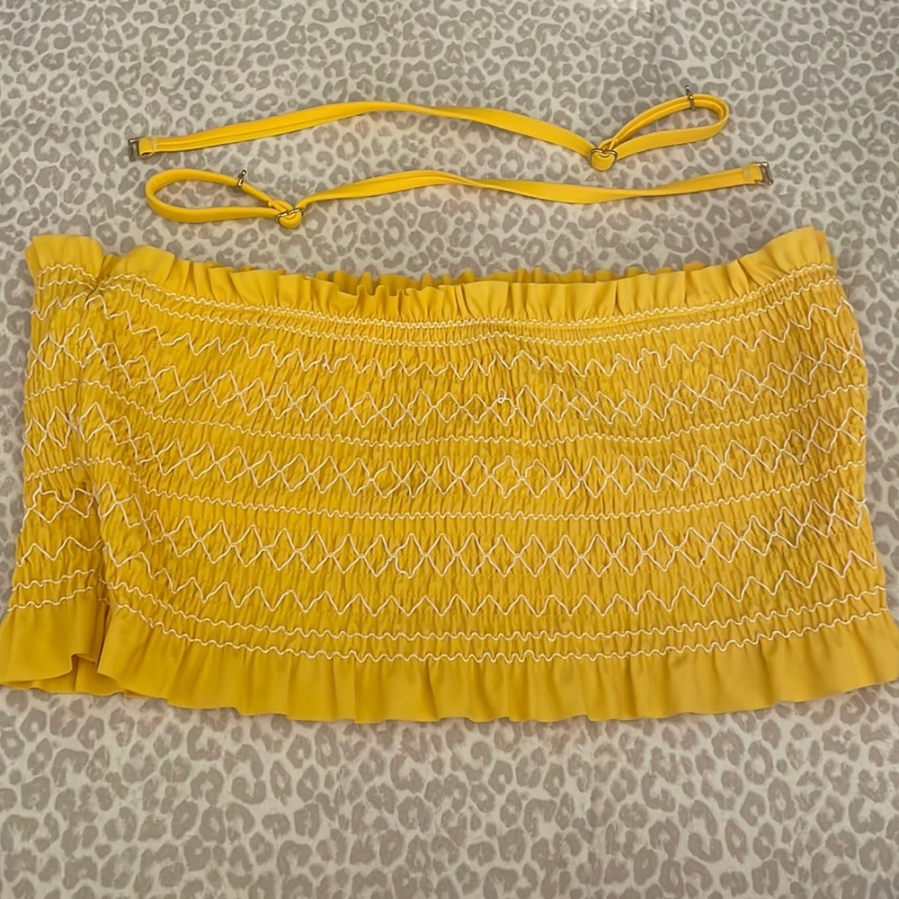 Yellow Croquet Target Swimsuit Top
